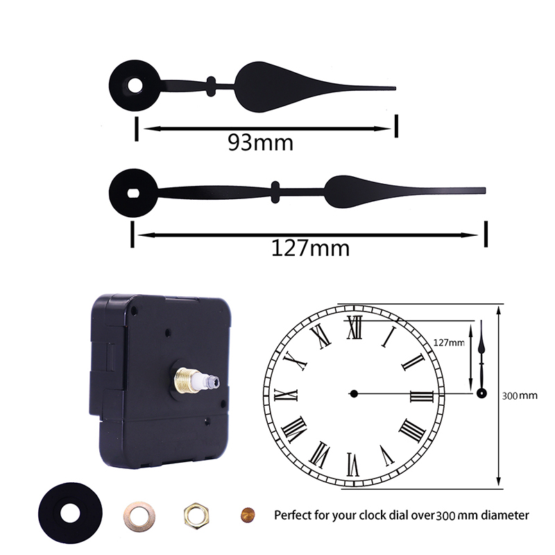 15mm Mișcarea ceasului cu axă I și mâinile cu ceas negru HR2057